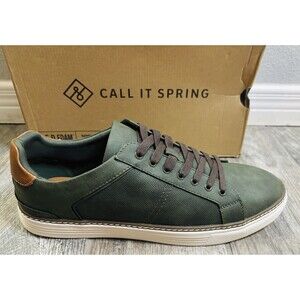 Call It Spring Men’s Green Vegan Leather Casual Sneakers NWB Size 13.